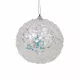 Fehér glitteres karácsonyfadísz 10cm 48/#
