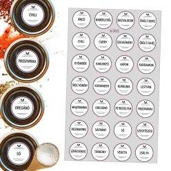 Matrica - Fűszerek alap 3cm 28db/lap