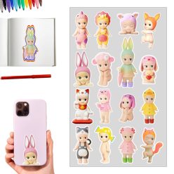 Matrica - Sonny angel - Rózsaszín 12db/lap