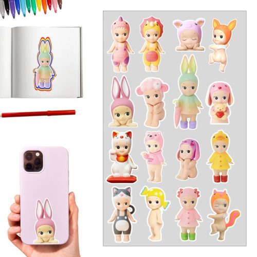 Matrica - Sonny angel - Rózsaszín 12db/lap