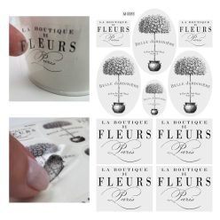 Matrica - Vintage címke átlátszó I. 10db/lap