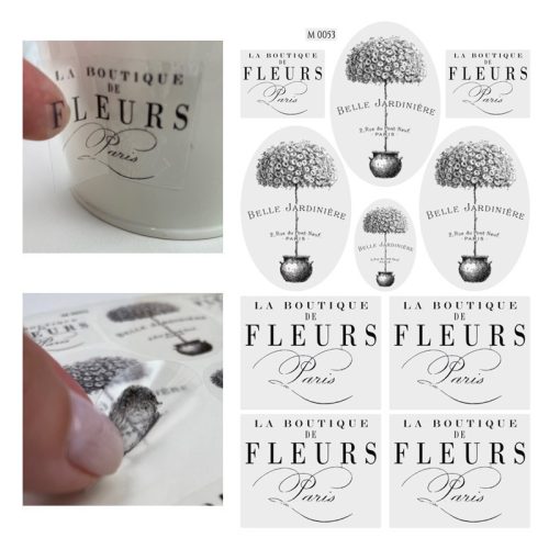 Matrica - Vintage címke átlátszó I. 10db/lap