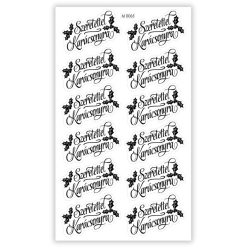   Matrica -Ajándékcsomagra matrica Szeretettel K. - átlátszó 12db/lap