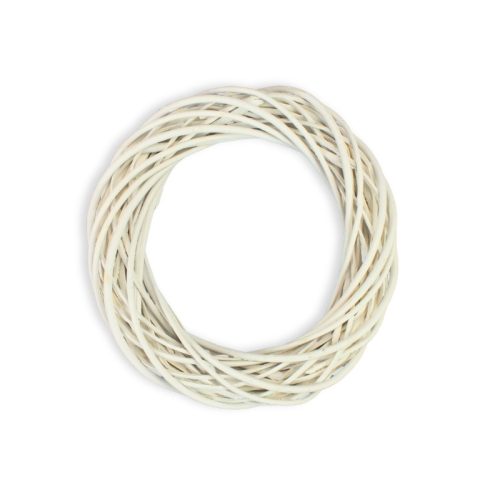  Vessző koszorú fehér 30cm 20/#