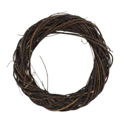 Indás vessző koszorú barna 30cm
