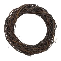 Indás vessző koszorú barna 35cm