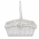 Fonott kosár fehér 35cm - szögletes