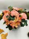 Virágok kerámia kaspóban (rózsaszín)