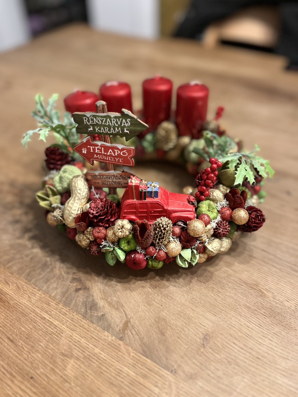   Téli dekoráció - Karácsonyi Mézeskalácsos DIY Ajtókoszorú - Csinál Magad Csomag
