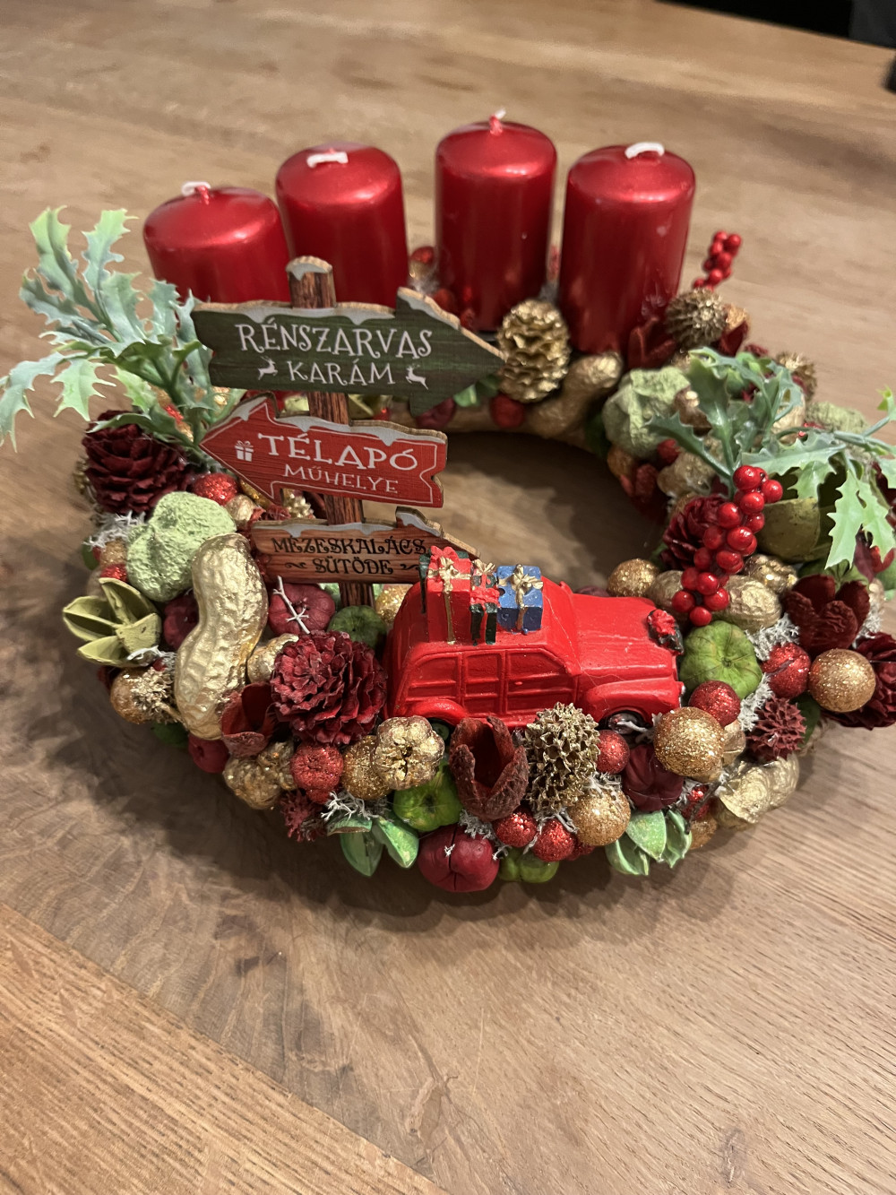   Téli dekoráció - Karácsonyi Mézeskalácsos DIY Ajtókoszorú - Csinál Magad Csomag
