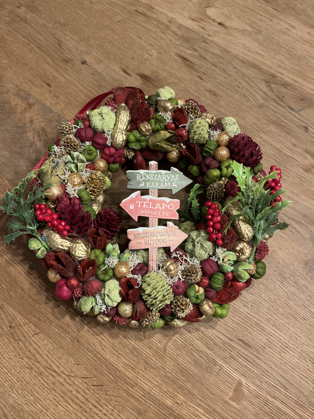   Téli dekoráció - Karácsonyi Mézeskalácsos DIY Ajtókoszorú - Csinál Magad Csomag
