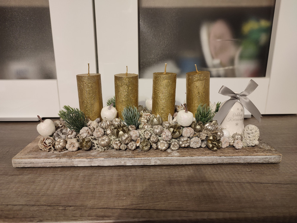   Téli dekoráció - Páros csomag Karácsonyi Sünis DIY Ajtókoszorú és Asztaldísz - Csinál Magad Csomag
