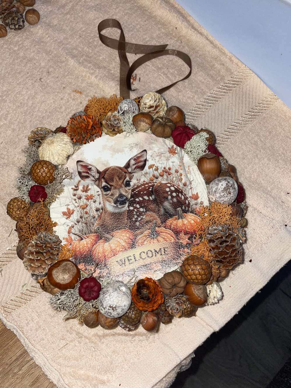   Őszi Őzike – DIY Csináld Magad Ajtódísz Welcome felirattal (15 vagy 20 cm)
