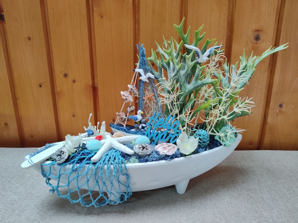   Tengerparti Hajó Dekor DIY Csomag – Nyári Hangulat Otthonra

