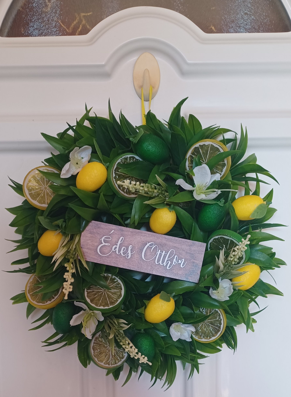   Nyári dekoráció – Édes Otthon – Frissítő citruskoszorú – Csináld magad csomag – DIY
