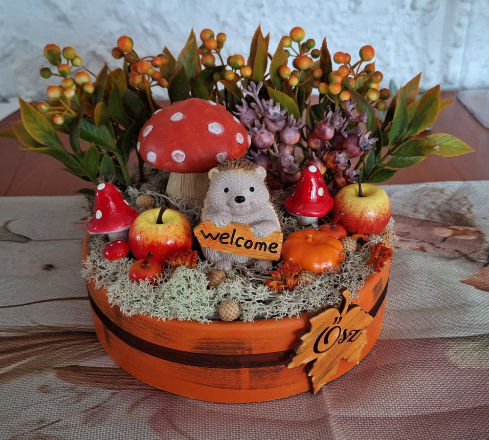 Őszi Süni – DIY Asztaldísz Csináld Magad Csomag
