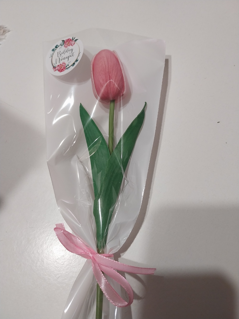   Nőnapi Ajándék - 20db – Örök Tulipán Díszcsomagolásban - Rózsaszín
