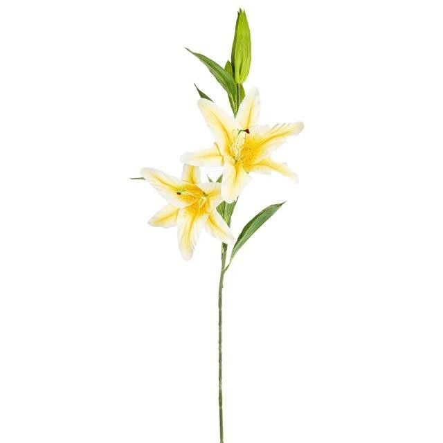 Selyemvirág Liliom mûanyag 85cm sárga SSS