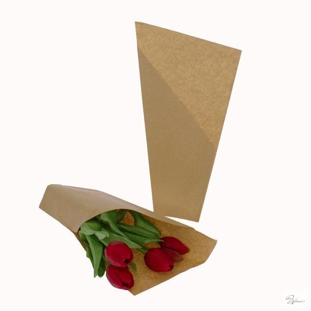 Csomagolópapír vágott virághoz 21x8x40cm natúr S/50