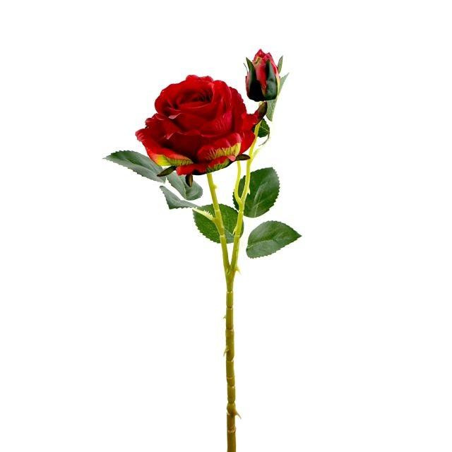 Selyemvirág rózsa szálas 64 cm vörös SSS